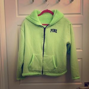 Victoria’s Secret Pink Reversible Sherpa hoodie